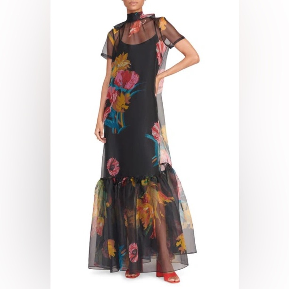 STAUD CALLUNA DRESS FIRST BLOOM NIGHT